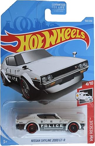 Hot Wheels Rescue 4/10 [Blanco/Negro] Nissan Skyline 2000 GT-R 'Police Logo' 160/250