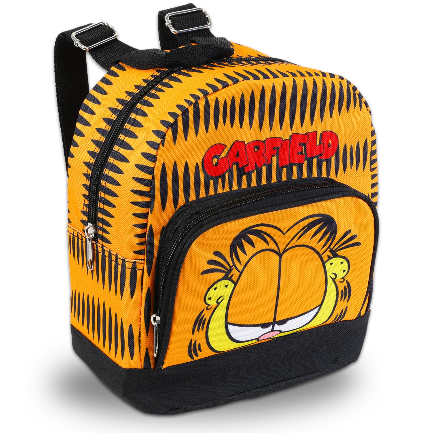 Garfield Mini Backpack for Women Set - 10” Canvas Garfield Backpack with Front Pocket and Bookmark | Garfield Backpack Purse Bundle