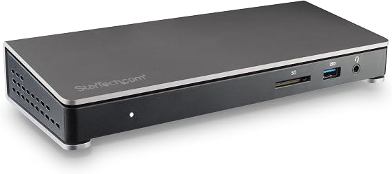 Thunderbolt 3 Dock 4K60Hz Dual Monitor 85W PD USB 3.0 Hub SD Card Reader TB3DOCK2DPPD