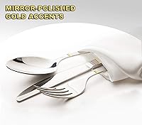 Vista 8 de Silverware Set Limited Edition – 30 Piece Family Dinnerware Set – Flatware Set for 6 – Silver Tableware Set – Spoons, Knives, Teaspoons, Forks