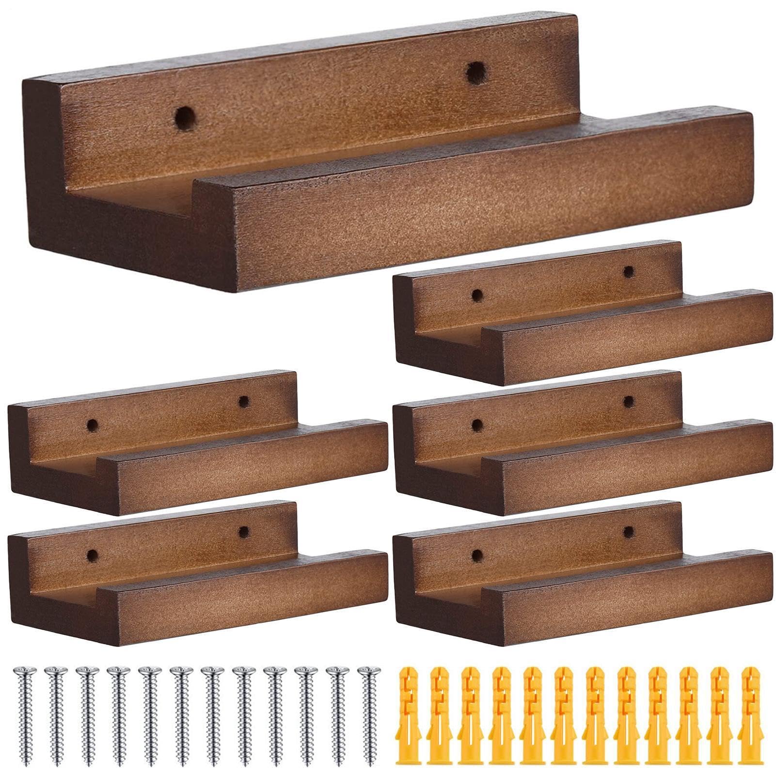 Soporte para discos de vinilo de madera organizador de álbumes expositor de pared