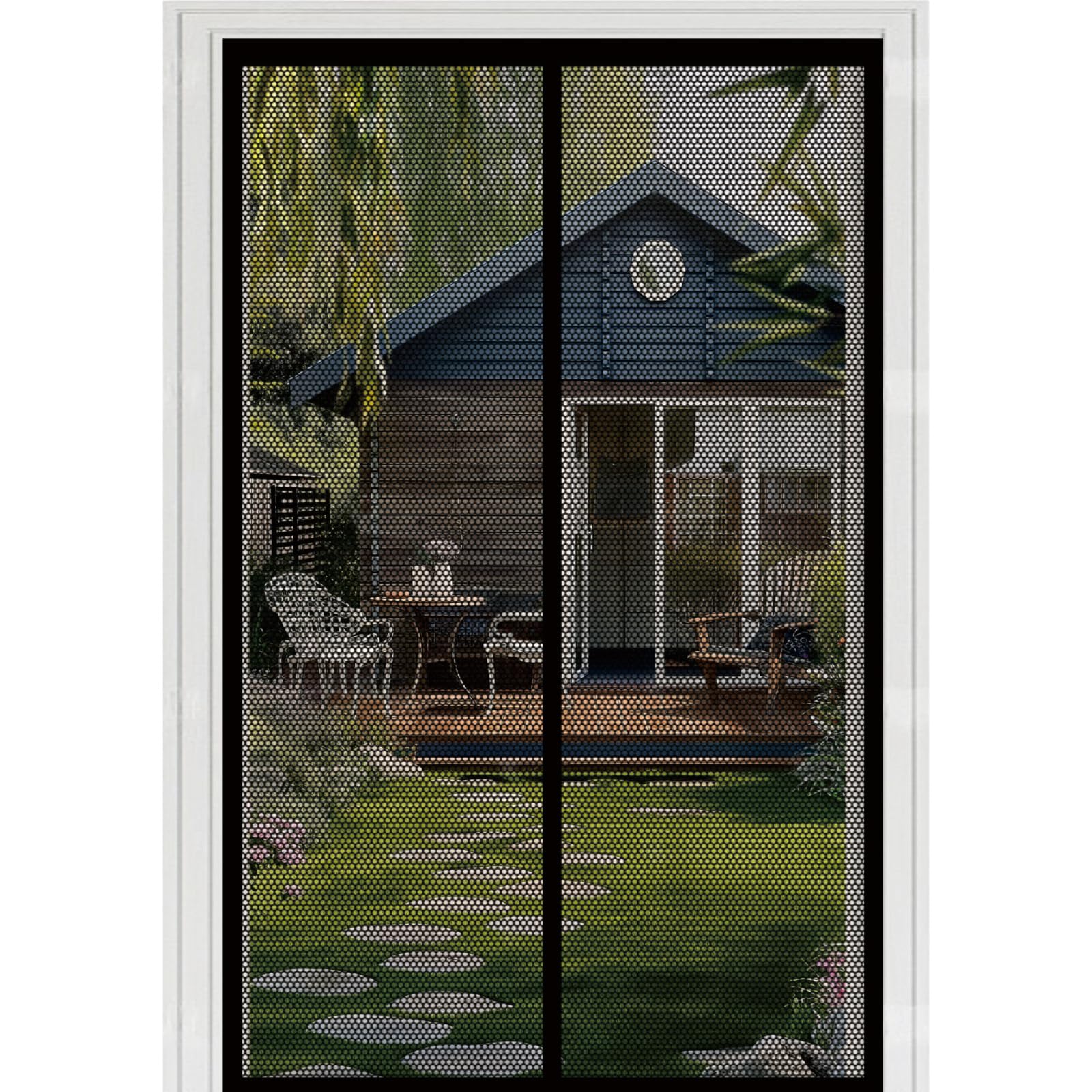 Liuyanyan Black Fly Screens For Doors 72 X 210 Cm With Powerful Magnets Automatically Closes And Magic Tape, Install Without, Keep Bugs Out, Magnetic Fly Screens For Doors For Patio Door,