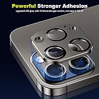Vista 4 de WSKEN for iPhone 15 Pro/iPhone 15 Pro Max Camera Lens Protector, Matte Alloy [Shatterproof Test] 9H Tempered Glass Camera Screen Protector Scratch