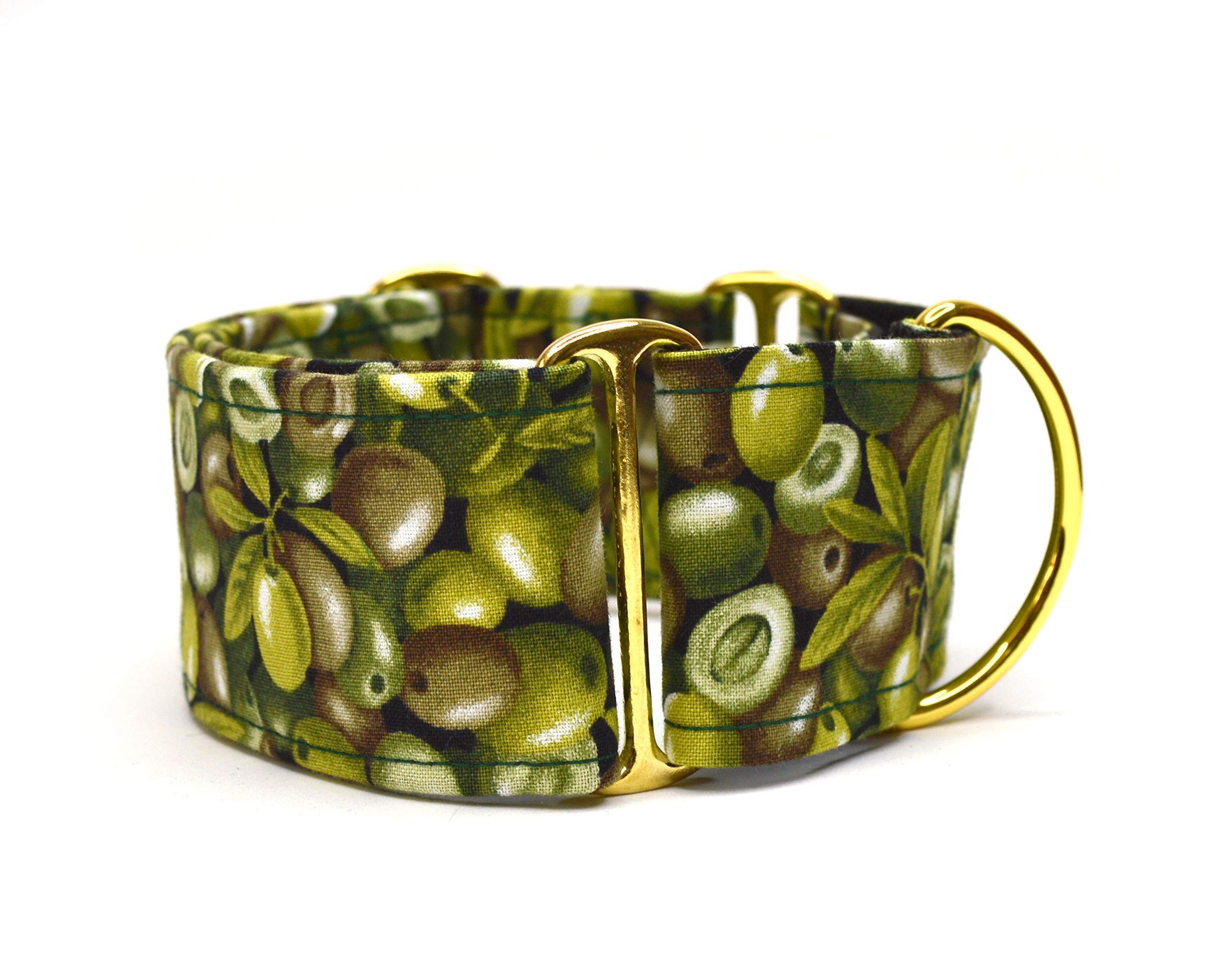 Collar Martingale Para Perro: Olives, Hecho a Mano en España por Wakakán