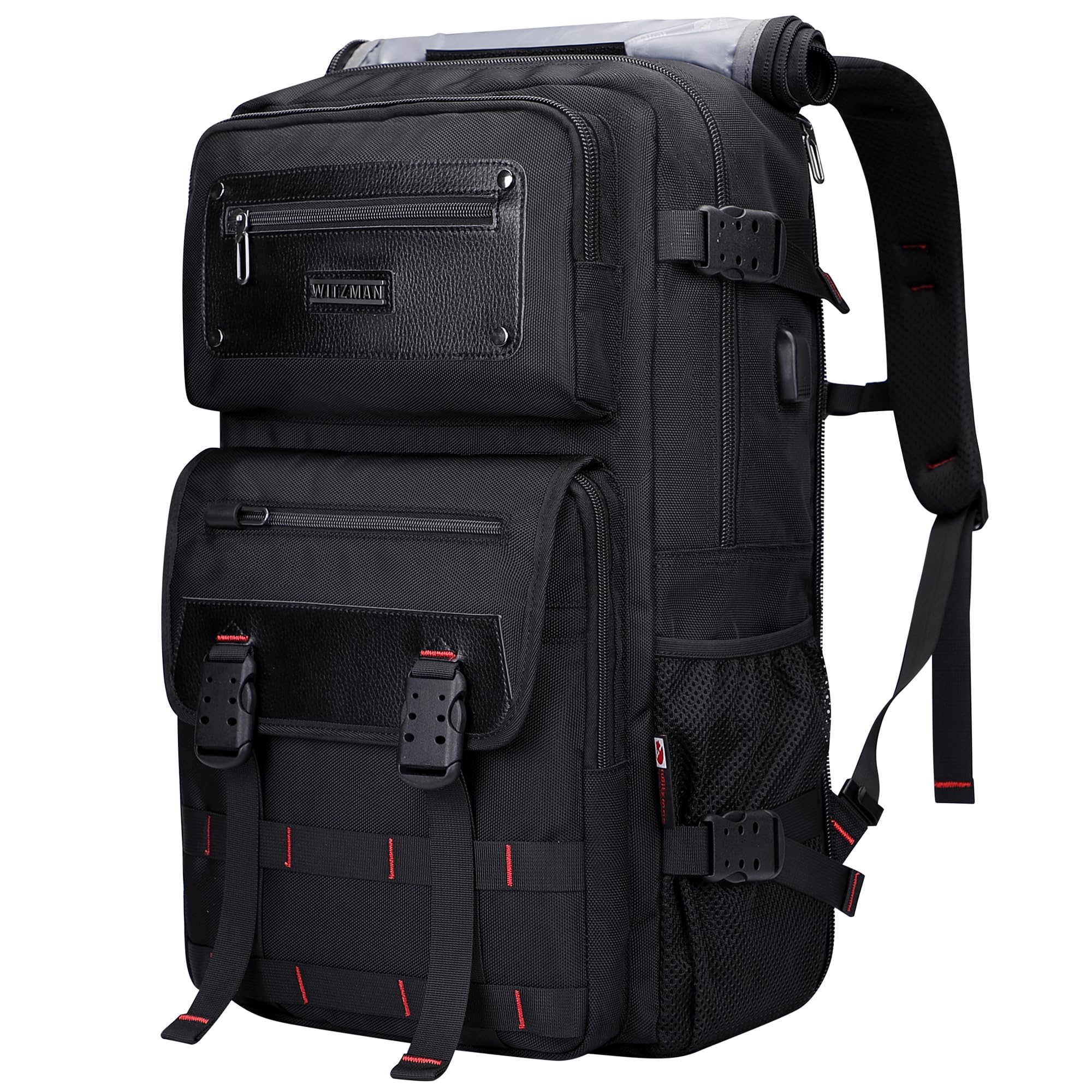 WITZMAN Carry On Travel Backpack for Men Duffle Bags Fit for 17 Inch Laptop Airline Approved Laptop Backpack(B685 Black)