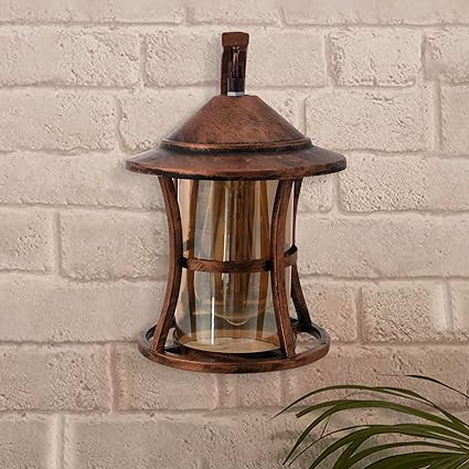 SL light Italian Style Metal Glass Antique Wall Light Lamp (Copper), Corded Electric