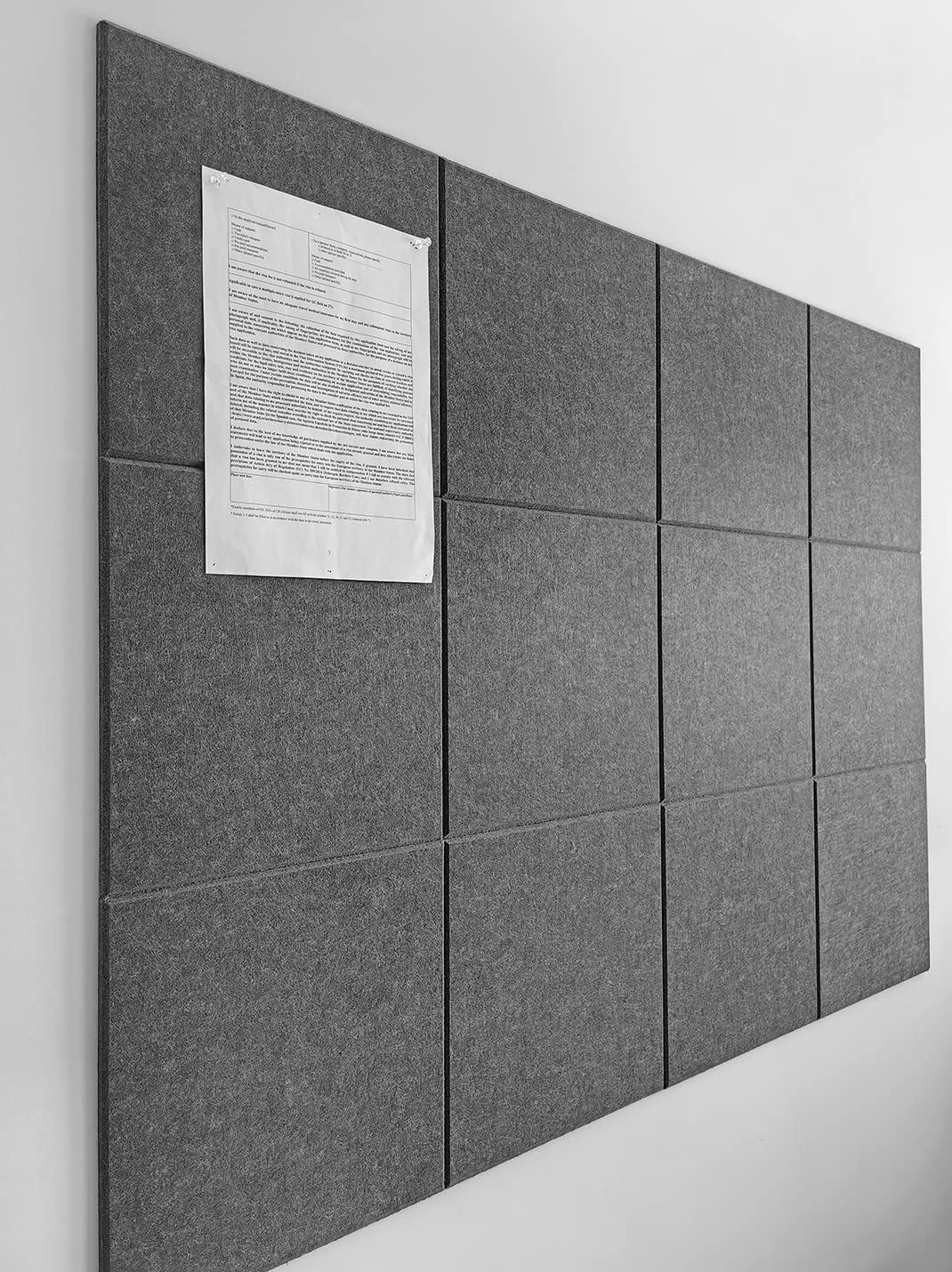 Large Cork Board Alternative 47"x35" 12 Pack Felt Wall Tiles with
