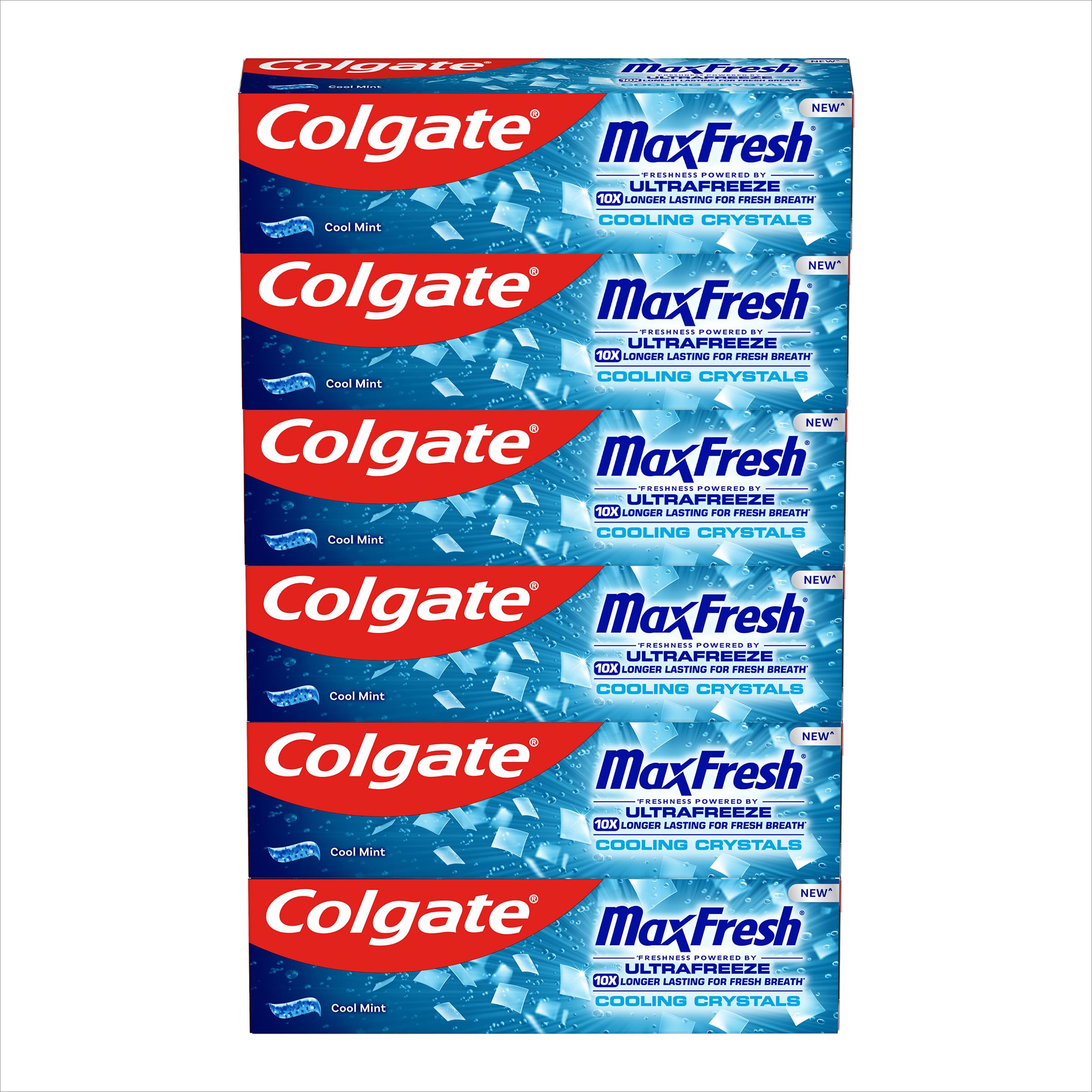 Colgate Max Fresh Cooling Crystals Toothpaste, 75ml (6 Pack)