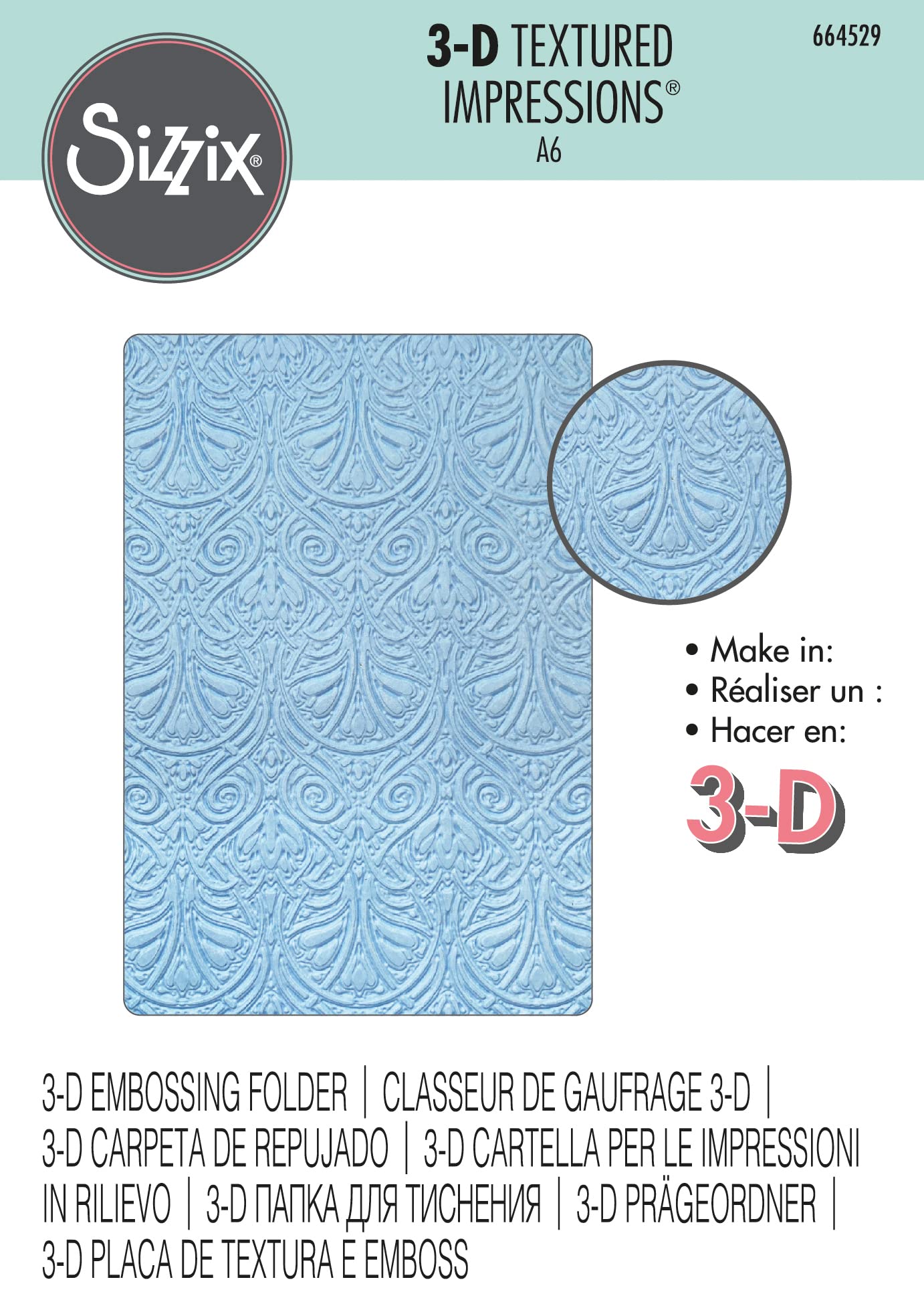 Amazon.com: Sizzix 3-D Textured Impressions Embossing Folder