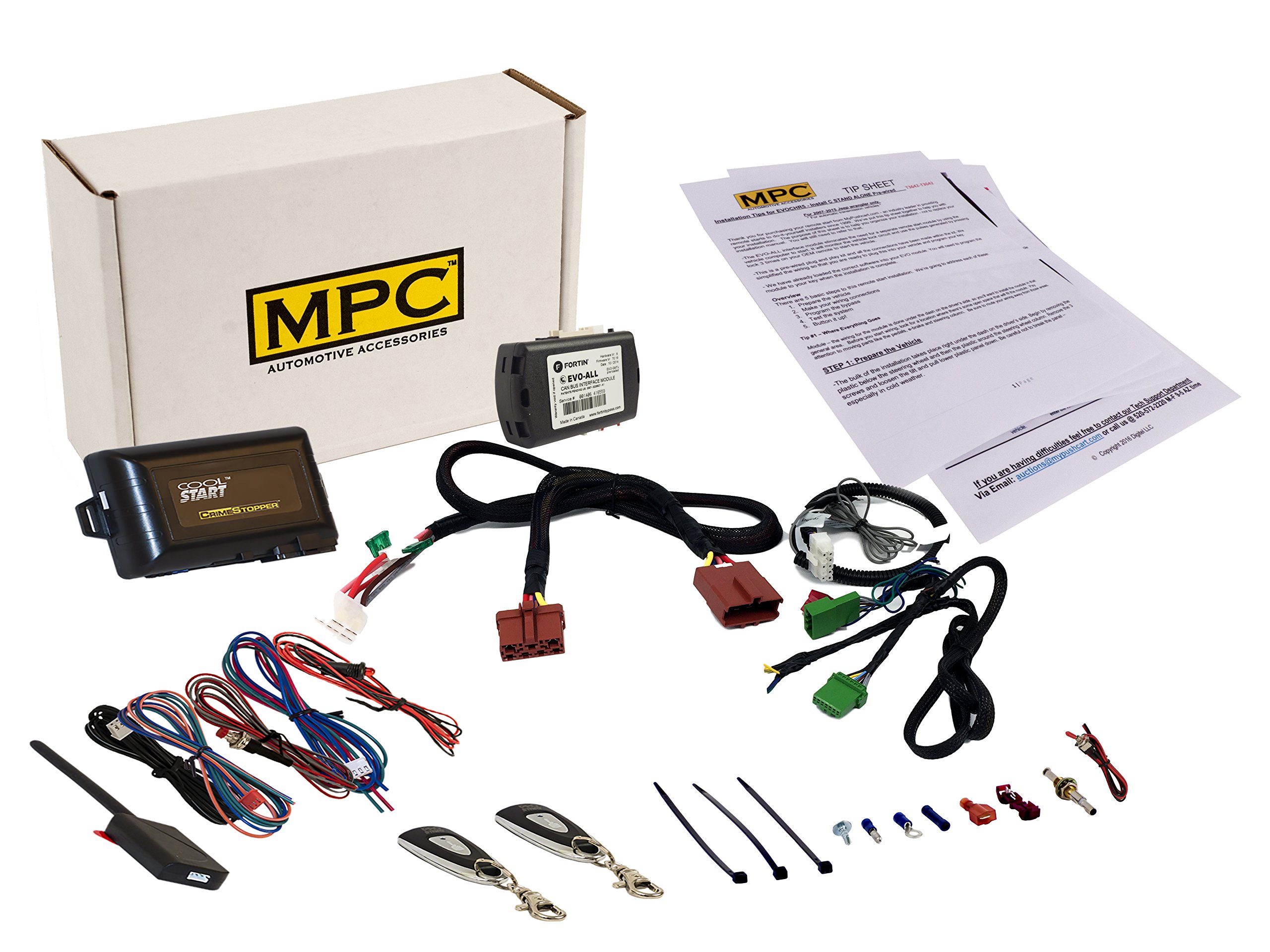 MPC Complete 1-Button Remote Start Kit Compatible with Honda Civic 2006-2011 - Includes T-Harness - Firmware Preloaded