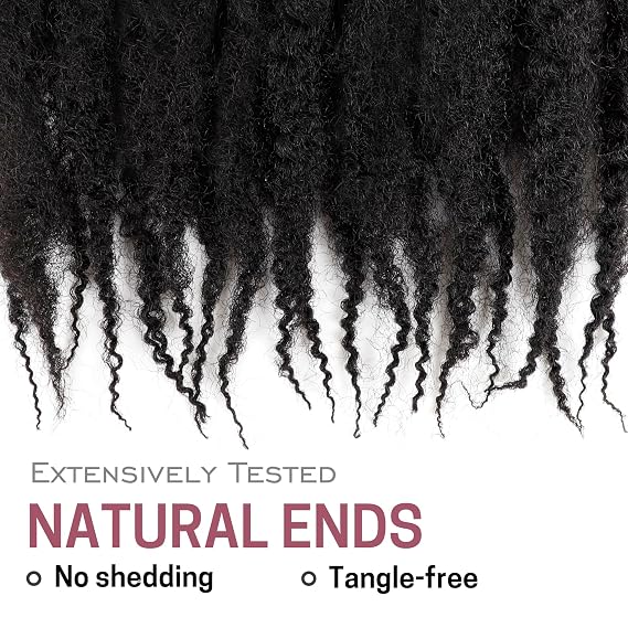 Marley Twist Braiding Hair 8 Packs Marley Twist Hair Cuban Twist Hair 24 Inch Afro Kinky Curly Twist Crochet Hair Cuban Twist Soft and Natural Hair 1B Black (1B, 18inch)