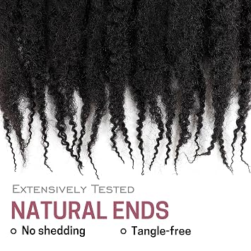 Marley Twist Braiding Hair 8 Packs Marley Twist Hair Cuban Twist Hair 24 Inch Afro Kinky Curly Twist Crochet Hair Cuban Twist Soft and Natural Hair 1B Black (1B, 18inch)