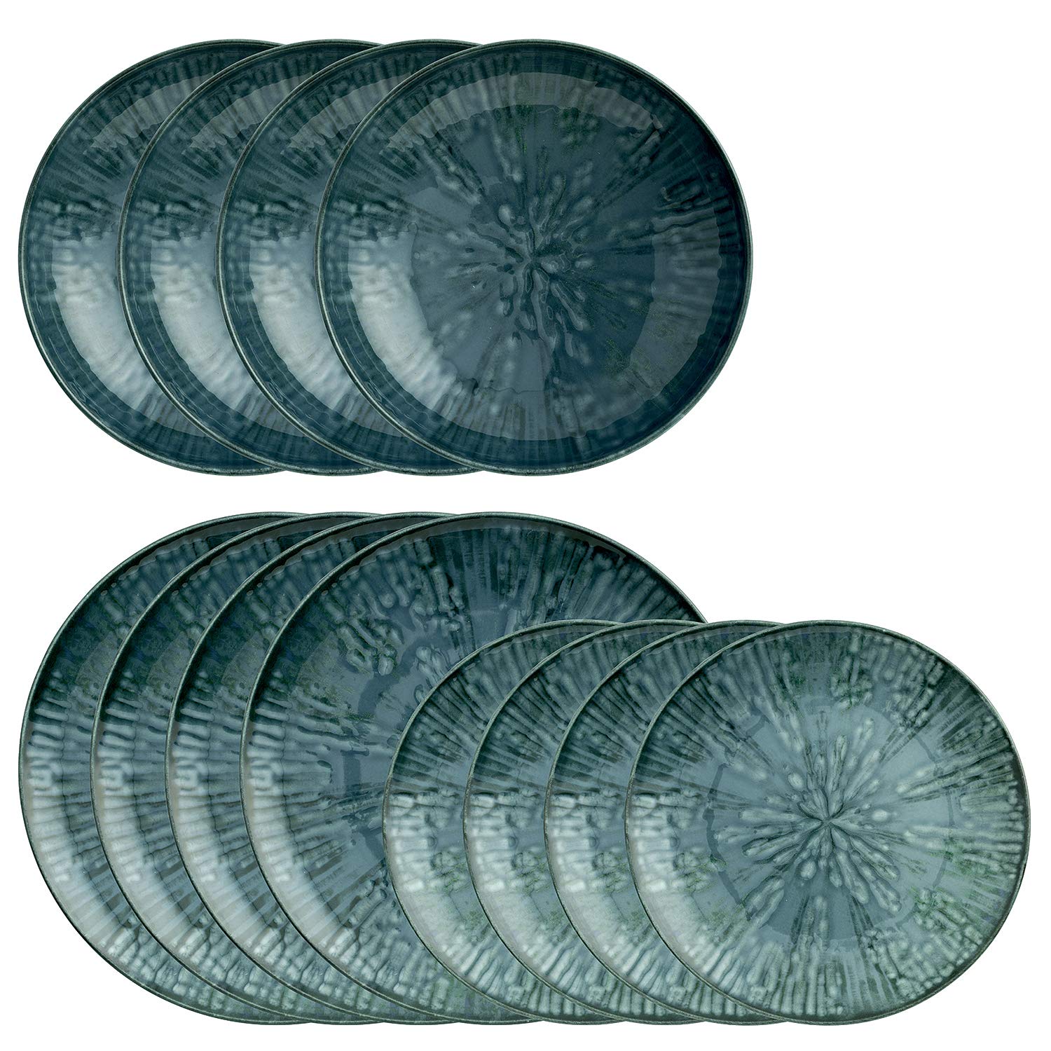 Arthur Krupp 67351BA2 Fusion Blue porseleinen tafelservies, 12-delig Arthur Krupp 67351BA2 Fusion Blue porseleinen tafelservies, 12-delig