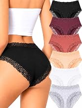 Cotton Underwear for Women Sexy Lace Panties Cheeky Bikini Lingerie Sets 6 | Womens Underwear Soft Breathable Fashion Clothing Sexy Lingerie for Date Night Outfit Sleep & Lounge Daily Travel Essentials