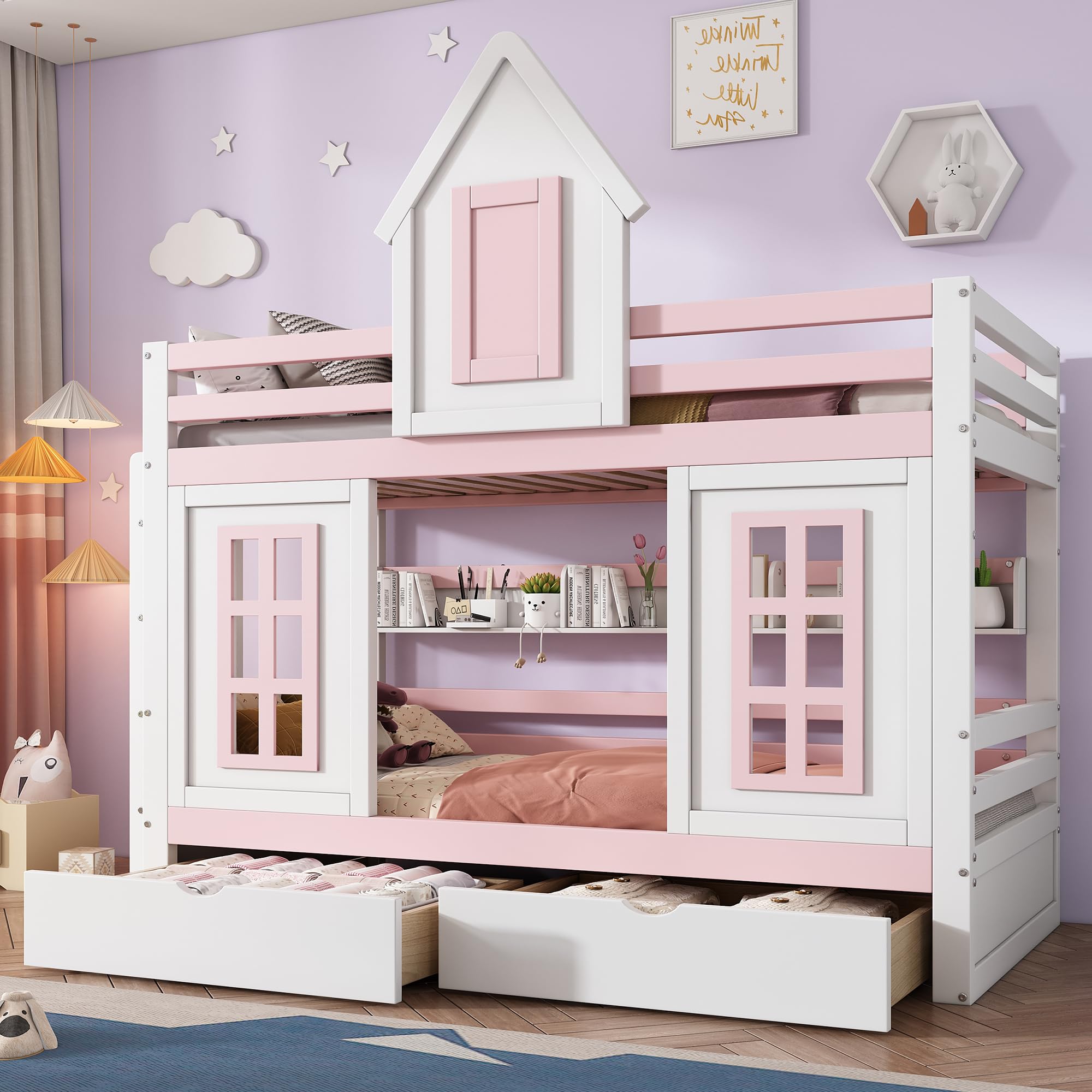 Princess Bunk Beds High And Low Bed Bunk Bed Children's Bed Solid Wood