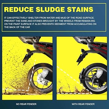 Fender Protector Fit For Yamaha XSR 155 MT-125 25 YZF R3 R6 Motorcycle Accessories Fender Rear Forward Splash Guard Mudguard Cover Guard(Black)