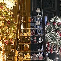 Vista 4 de Guirnalda de luces de Navidad conectables de color blanco cálido a blanco frío, 200 luces LED de 66 pies para interiores y exteriores, impermeables