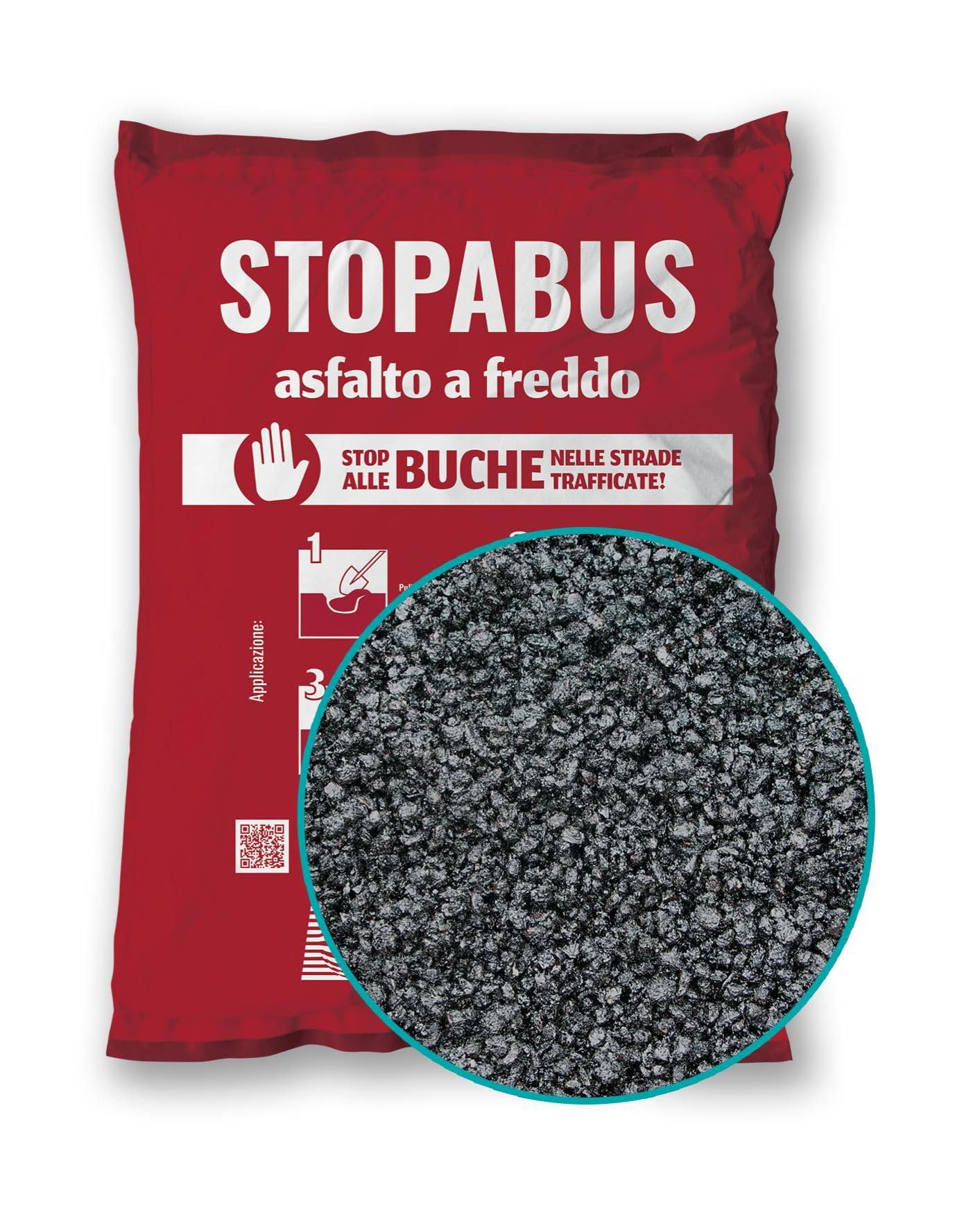 Asfalto a freddo in sacchi da Kg. 25 per buche e rattoppi stradali