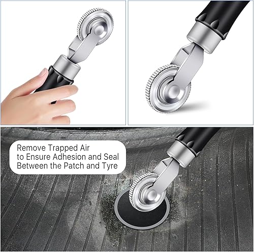 Miniatura 5 de Supkiir Kit de parches de reparación de neumáticos, rueda de pulido de neumáticos, rueda de pulido de acero de tungsteno de 1.654 in y 2.165 in y