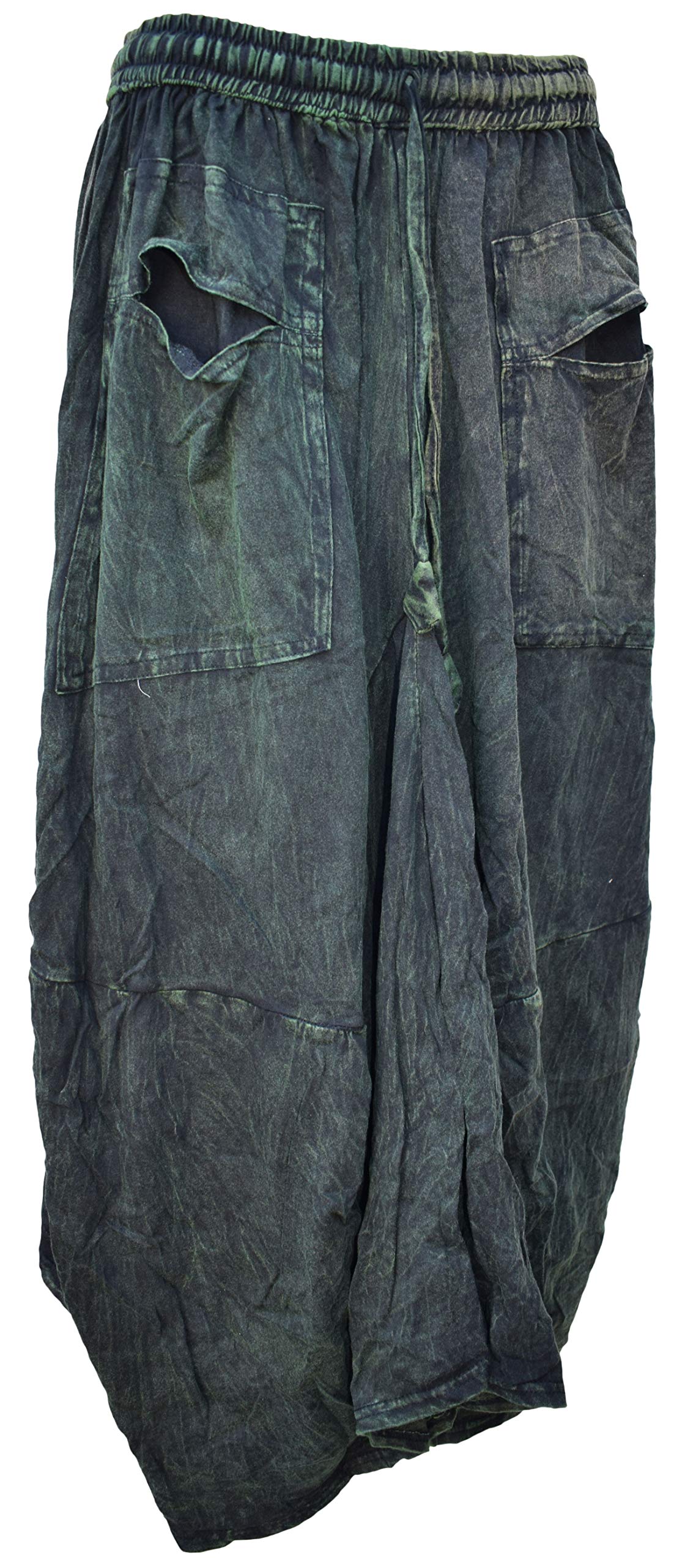 Gheri Da Donna Cotone Distressed Aperto Tasca Ciao Basso Gonna