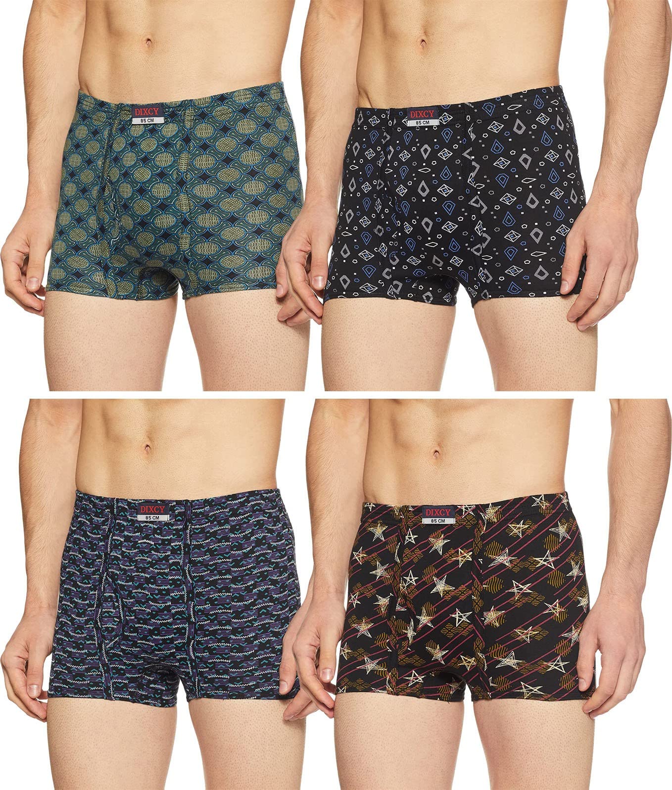 Printed Assorted Cotton Men's Trunk/Underwear - Pack of 4 (#Crazy-Trunk-105 CM) (Color & Prints May Vary)-image-28