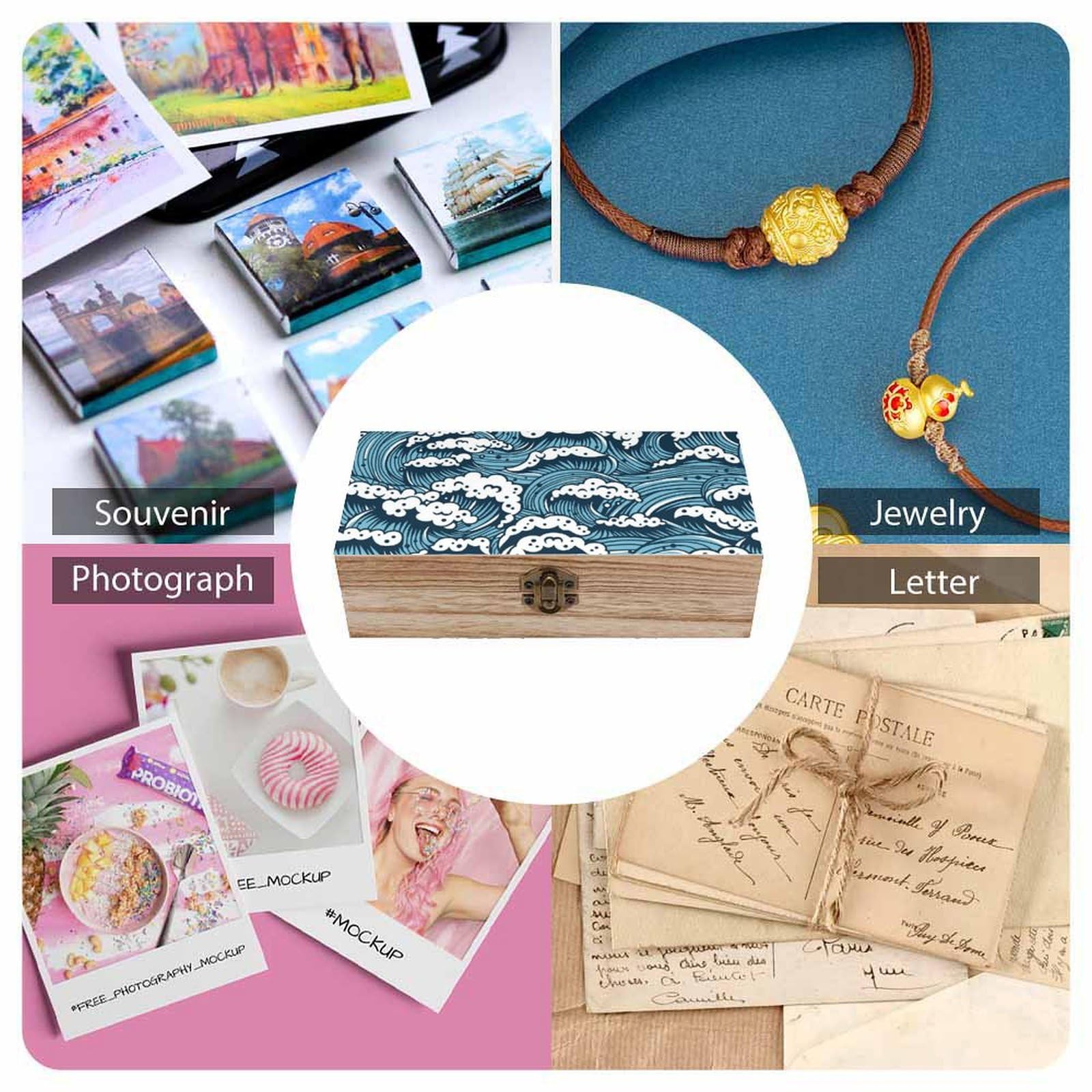 Amazon.co.jp: ナチュラルな 木製 海の波のアニメーションパターン