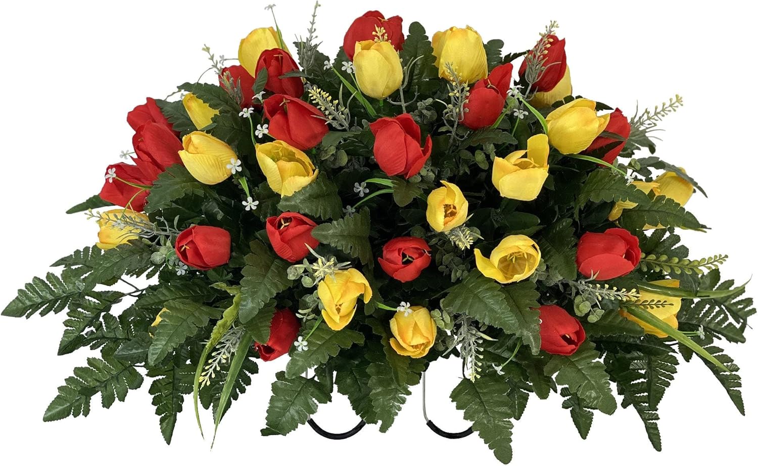 aflowerandmore SS2227 Lilies Roses Cemetery Saddle Spring