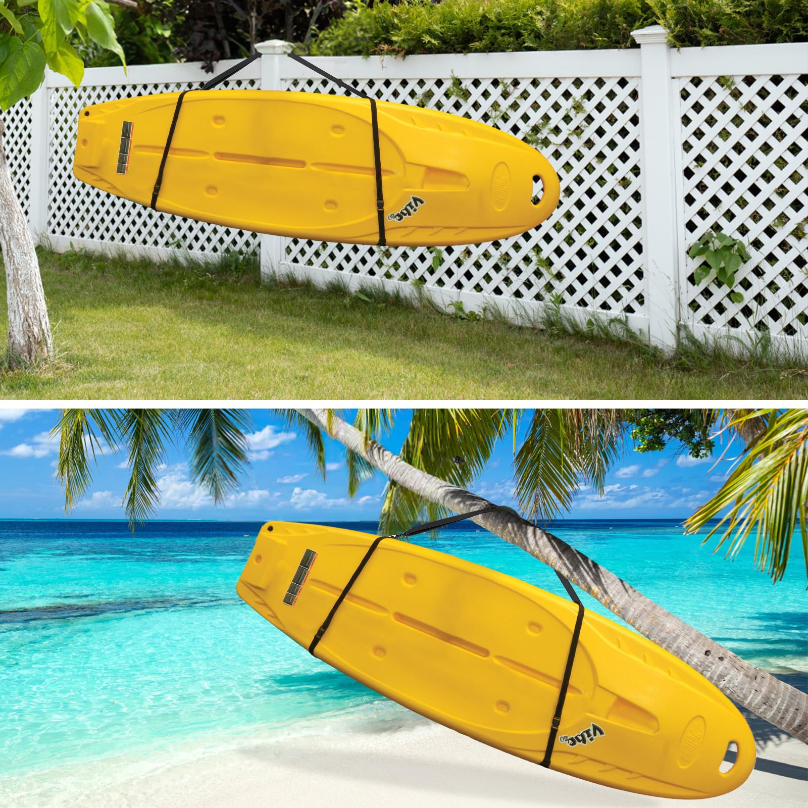 MUMIAO Porte-surf Sur Le Toit – Sangle Transport Sur L'épaule, équipement Surf Portable Réglable Pour Planches Paddle, Planches Surf, Longboards, Kayaks