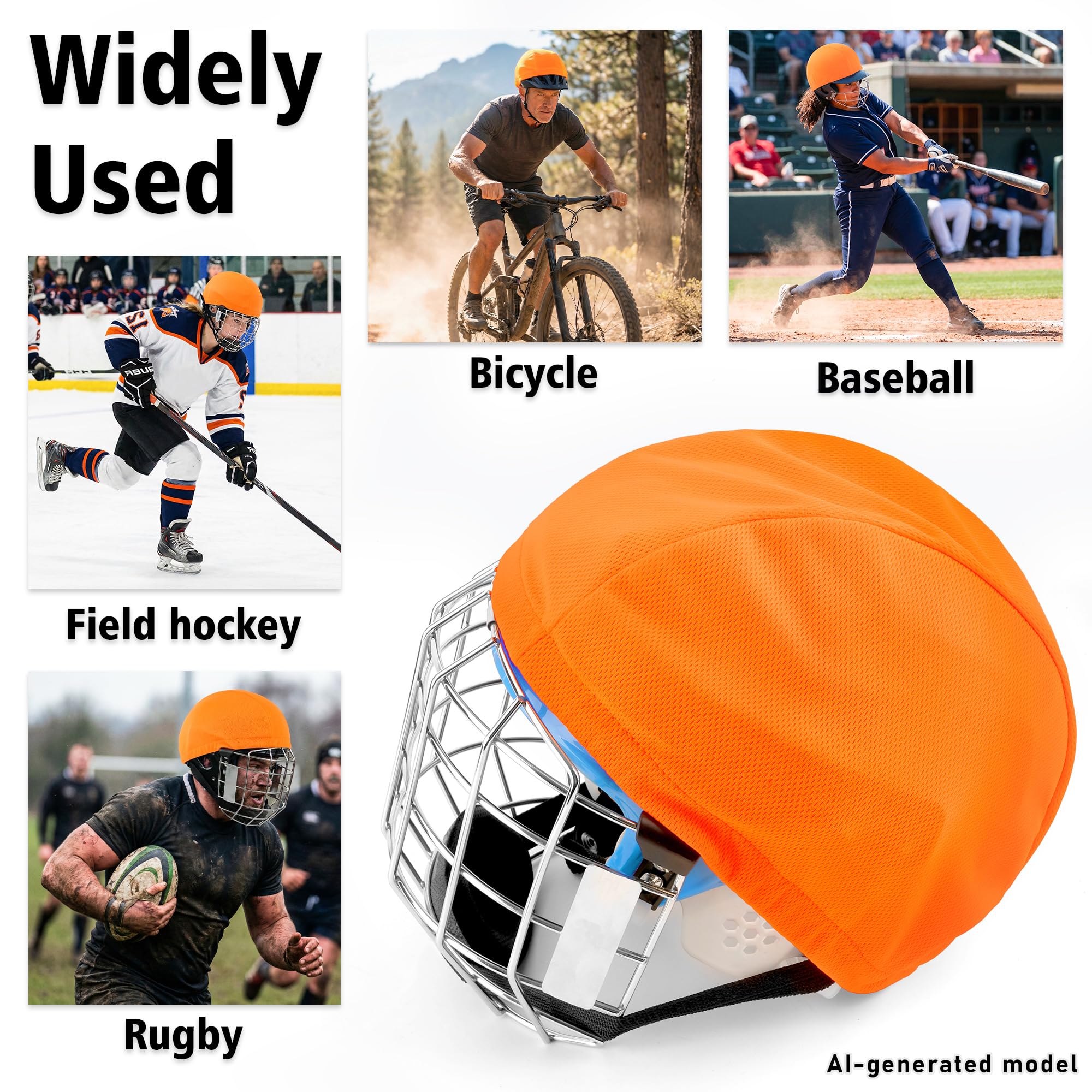12 coperture per casco da calcio, colori vivaci, con strisce antiscivolo, per giovani adulti, allenamento, hockey, lacrosse, accessori per allenamento