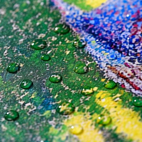 Miniatura 7 de AMUGISH Papel pintado de pared impresionista con escena de parque, pintura vibrante de picnic en el parque, despegar y pegar, decoración de pared