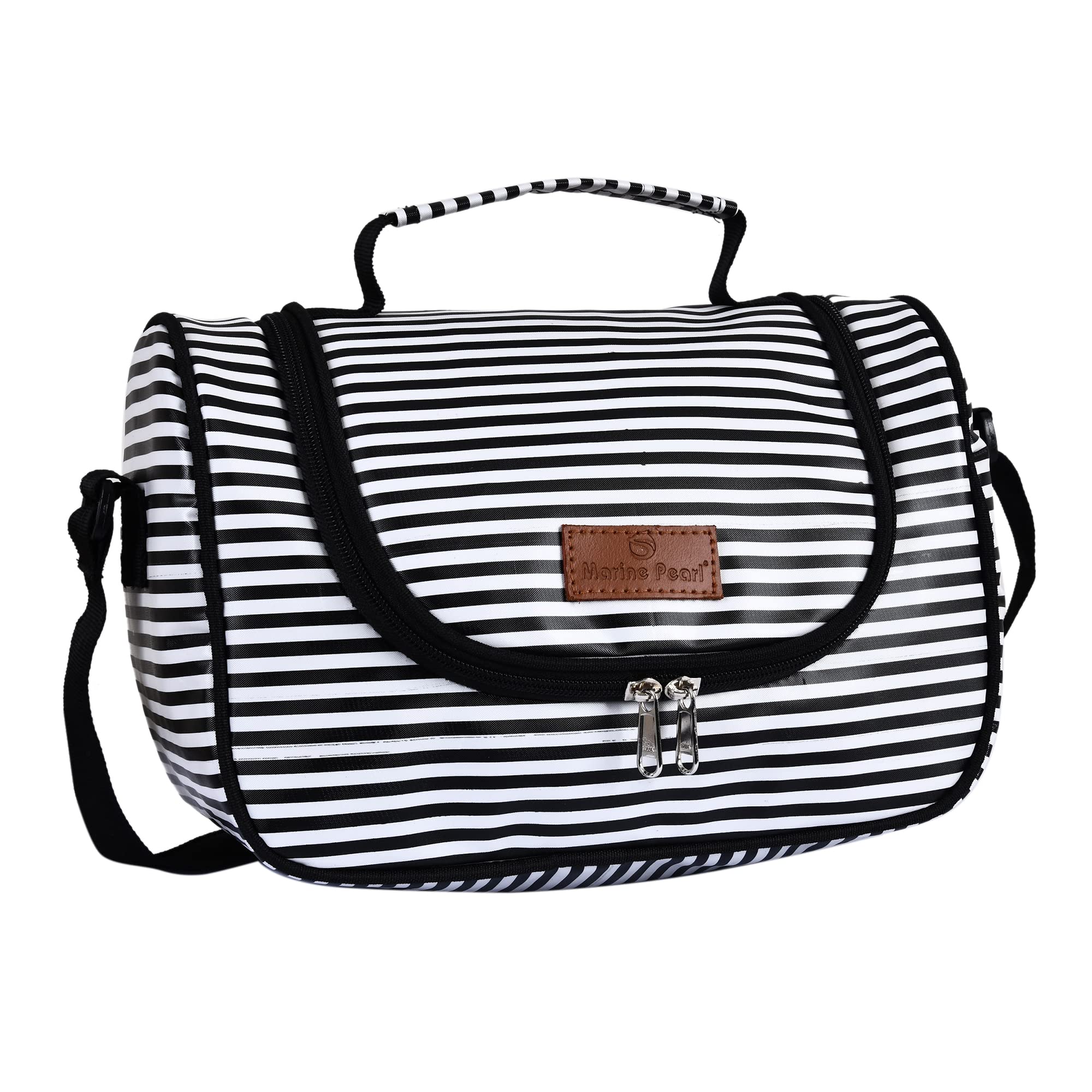 MARINE PEARL Perky Thermal Spill Proof Lunch Bag Multipurpose Handbag (Black)