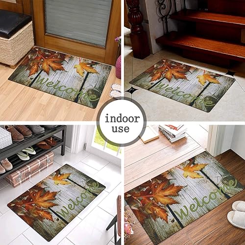 Miniatura 5 de Tapete de bienvenida, tapete de entrada, tapete para interiores y exteriores, con parte trasera de goma antideslizante, tapete de puerta de