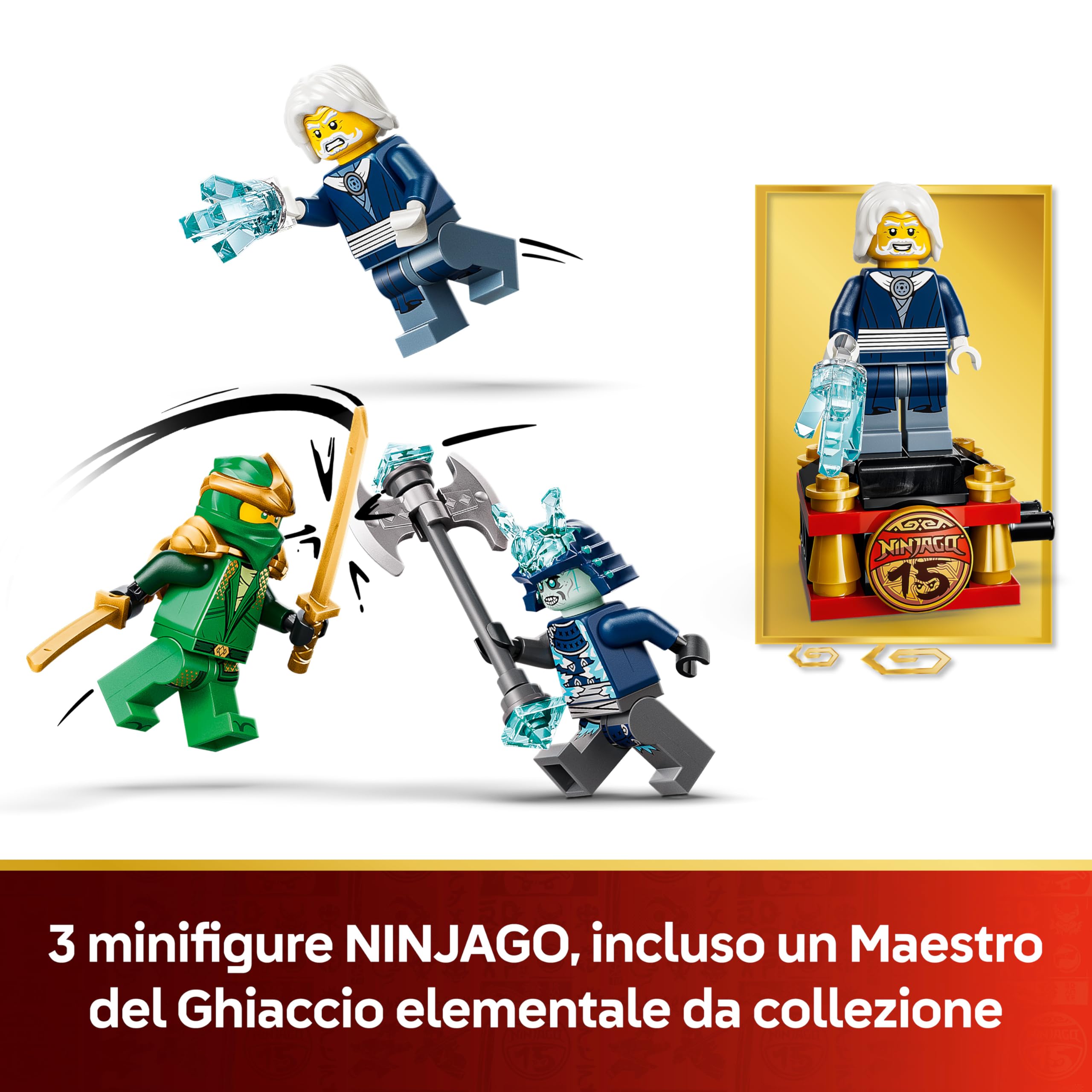 LEGO NINJAGO Mech Titano di Lloyd - 15° Anniversario - Giocattolo Ninja con Action Figure con Scudo e Spada, e Minifigure da Collezione - Regalo per Bambini, Ragazzi e Fan da 14 Anni in Su - 71860