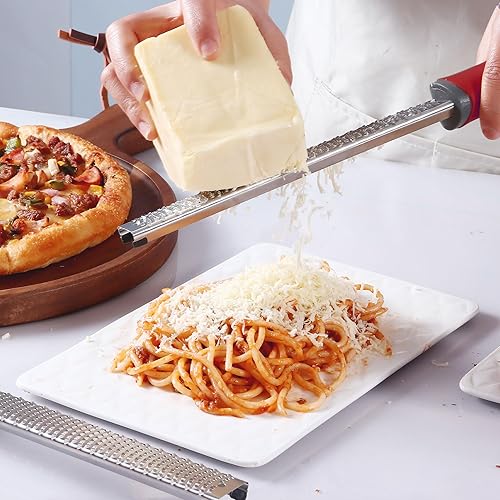 Miniatura 5 de Rallador de limón Zester, rallador de cítricos con asa, utensilios de cocina para queso, limón, chocolate, nuez moscada, jengibre, frutas, verduras,