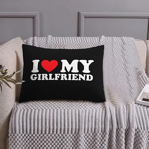 Miniatura 6 de REDVIT I Love My Girlfriend - Fundas de almohada decorativas para el hogar, 20 x 26 pulgadas, para cama, sofá, automóvil, cafetería, hotel, funda de