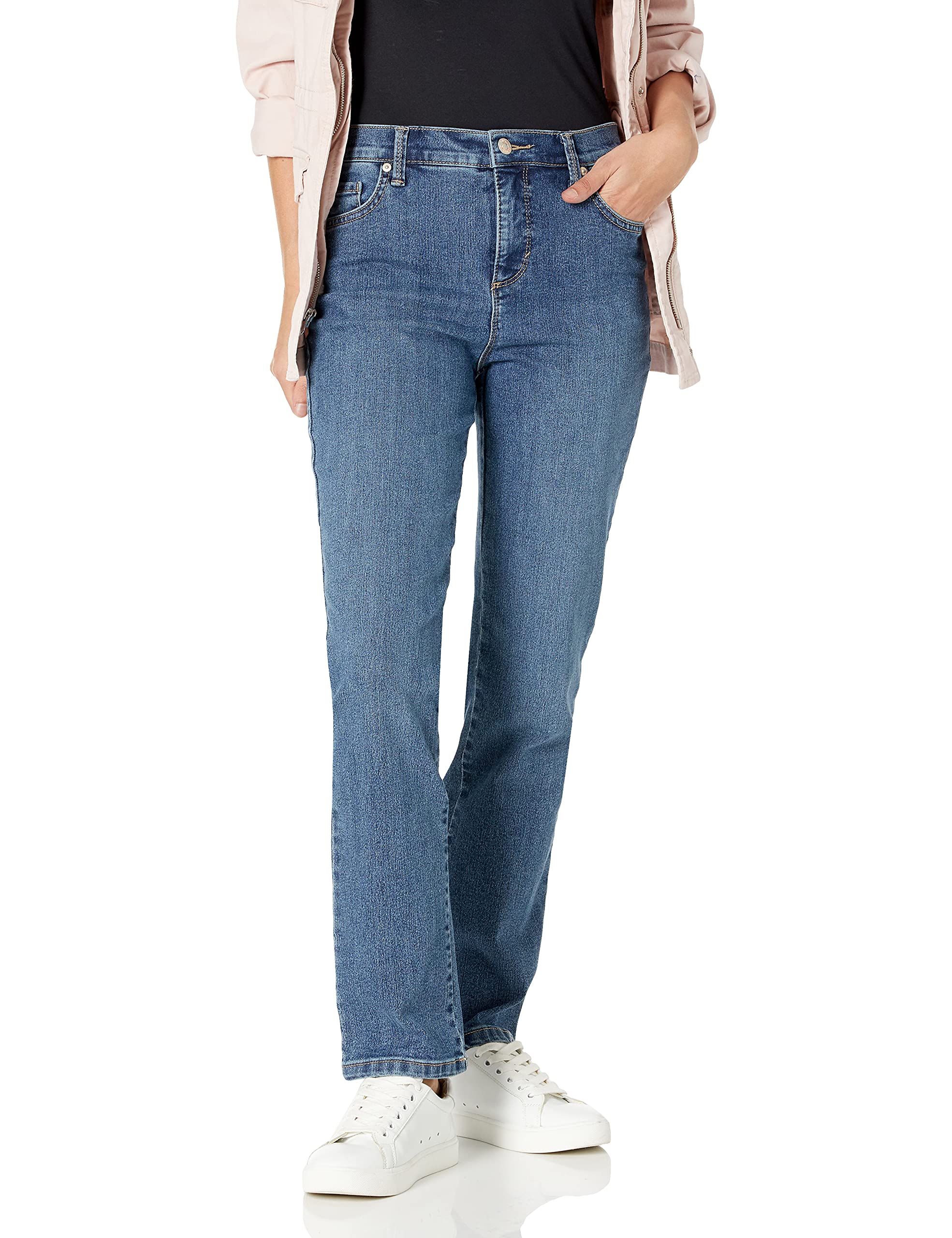 Gloria Vanderbilt Womens Amanda Classic High Rise Tapered Jean Petite