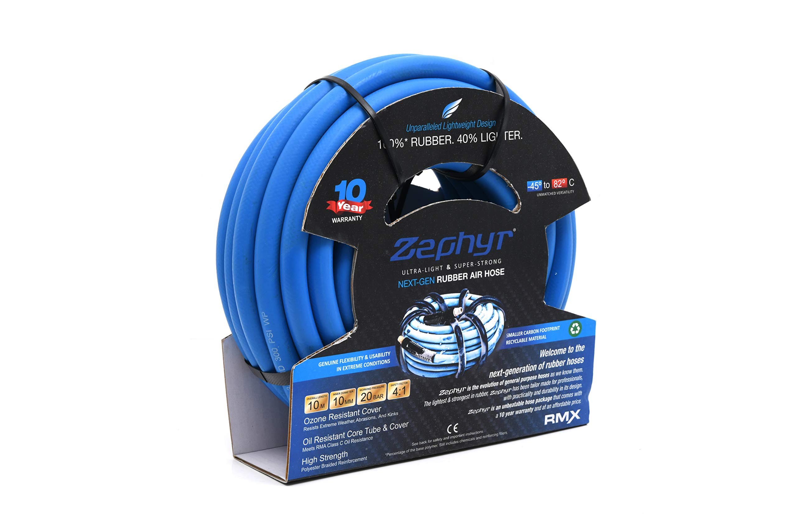 Zephyr Next-gen Rubber Air Hose 10mm x 10mtr 25BAR