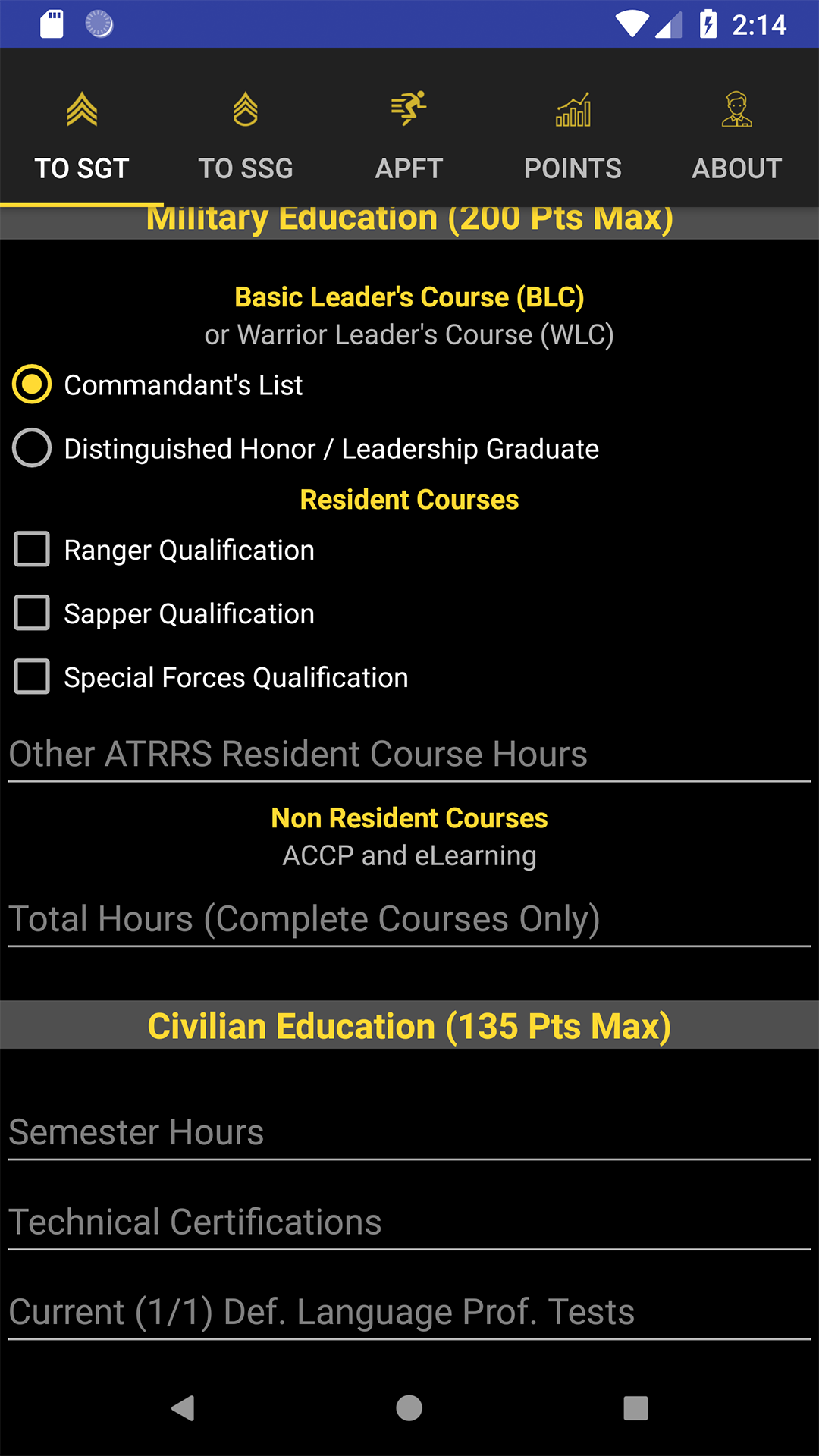 Army Promotion Point Calculator App on Amazon Appstore