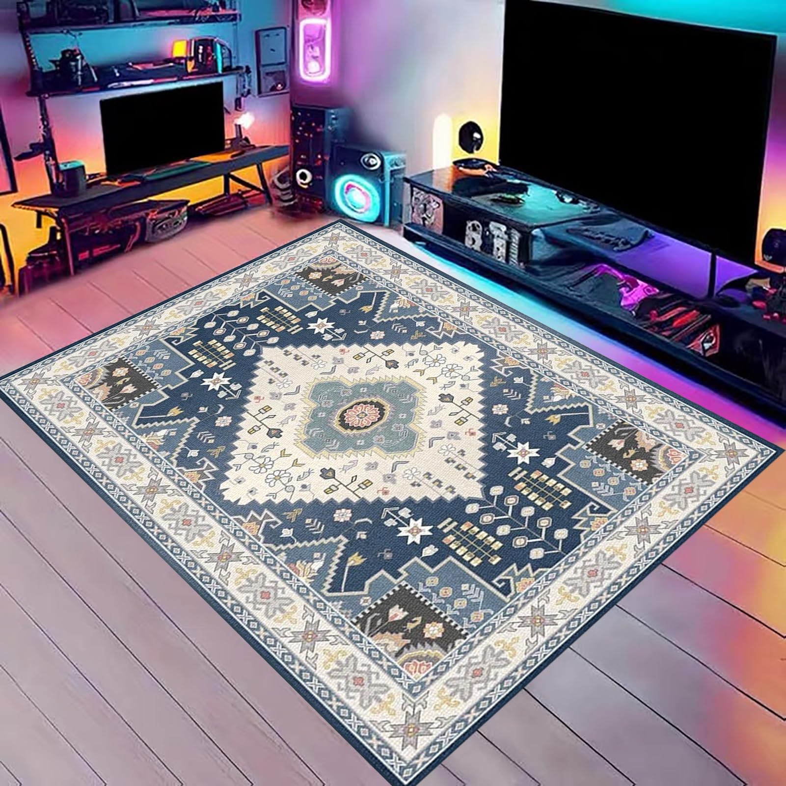 Tappetino Protettivo per Pavimenti Duri, Ufficio Protettore del Pavimento Protezione Parquet e Pavimenti Duri, Tappeto Sedia Gaming, Antiscivolo, Tappeto Salvapavimento per Home Office 100 x 140 cm