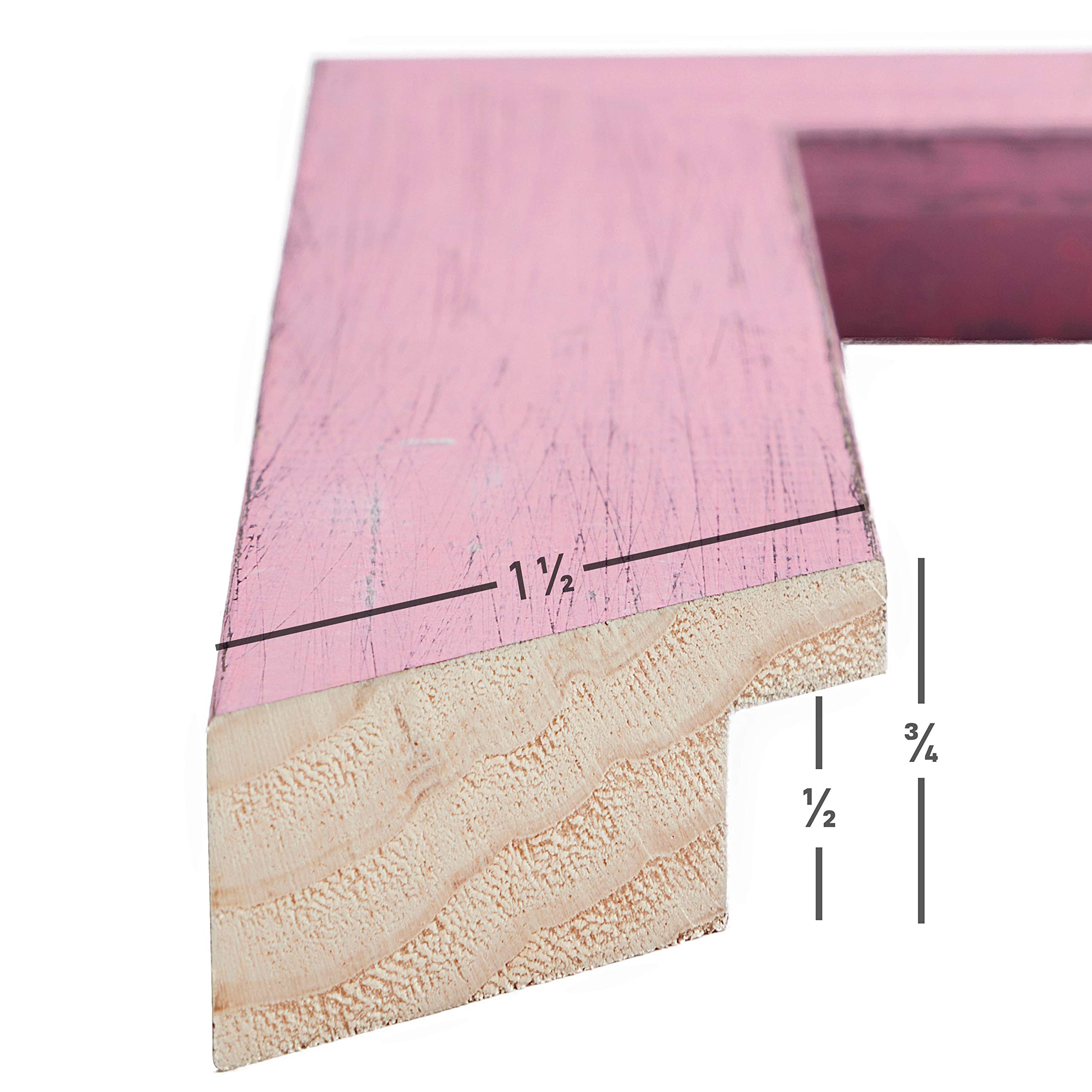 Craig Frames Jasper, 17 x 22 Inch Country Petticoat Pink Picture Frame Matted to Display a 13 x 19 Inch Photo