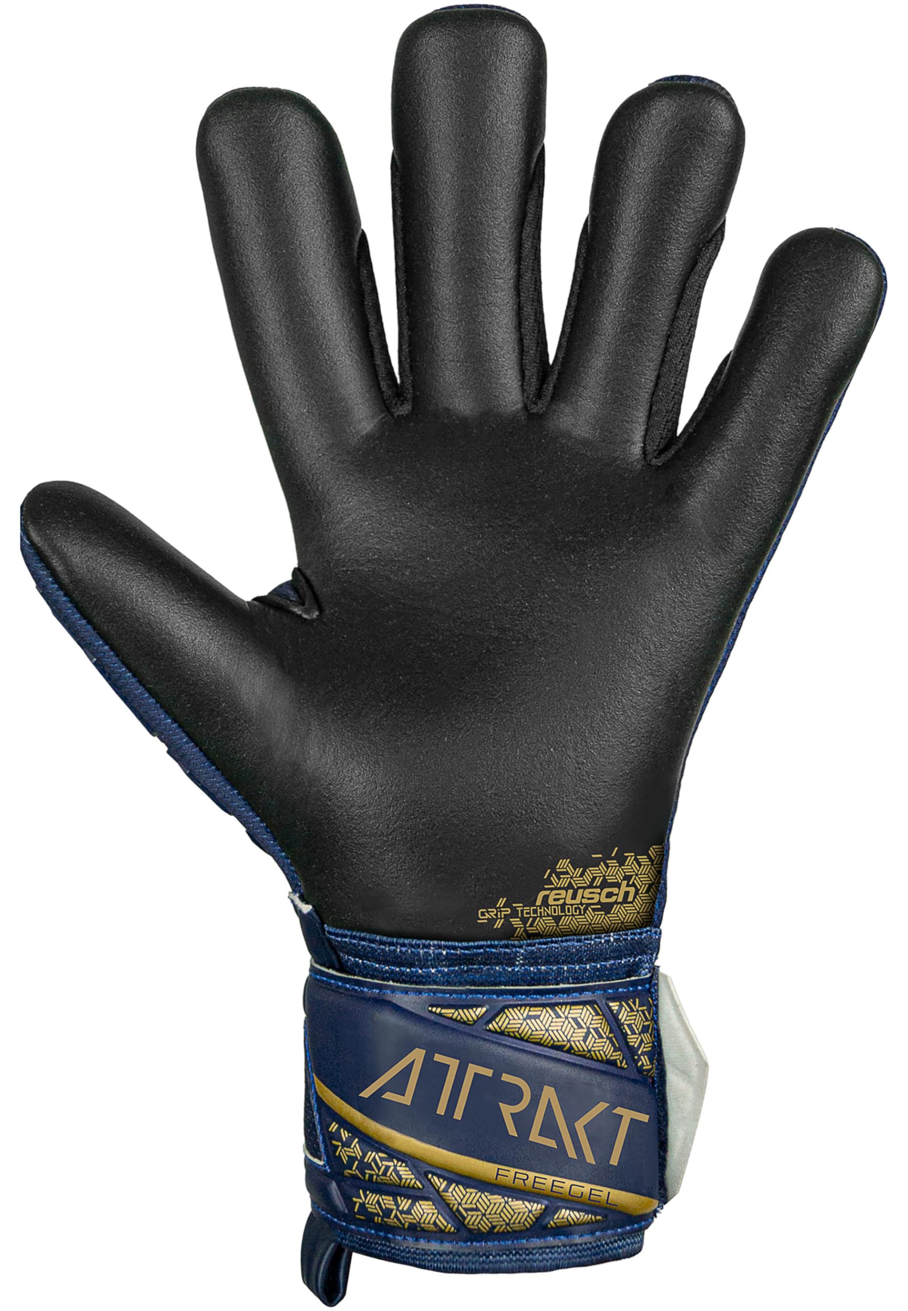 Reusch Guanti da portiere per uomo e adulti | ottima presa e vestibilità perfetta | traspiranti | per allenamenti e partite | erba sintetica ed erba naturale | Taglie 7,5-11 | Attrakt Freegel Silver