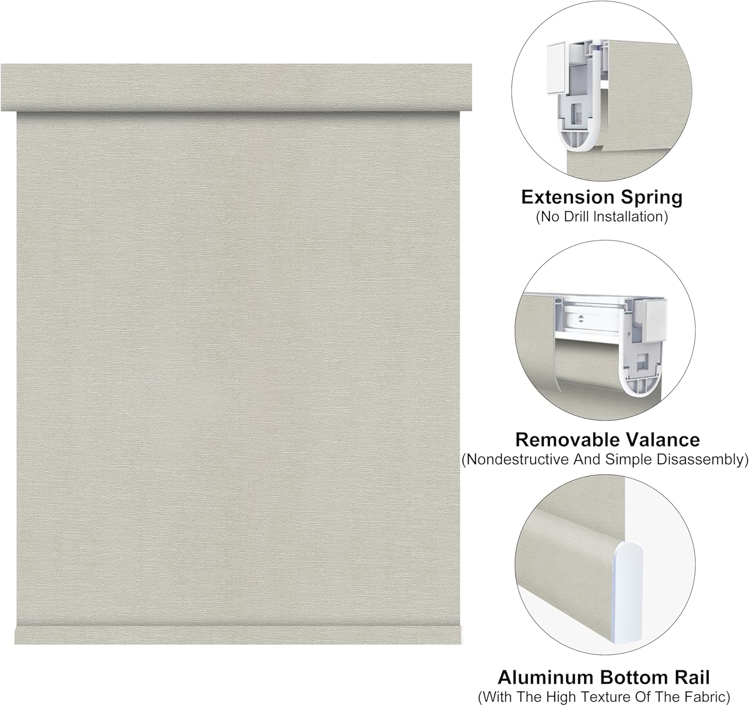 Bringnox No Drill Motorized Blinds with Remote,Blackout Windows,Customizable Width Range 10-94 in,with Apple Homekit,Alexa,Google, with App,Voice Control