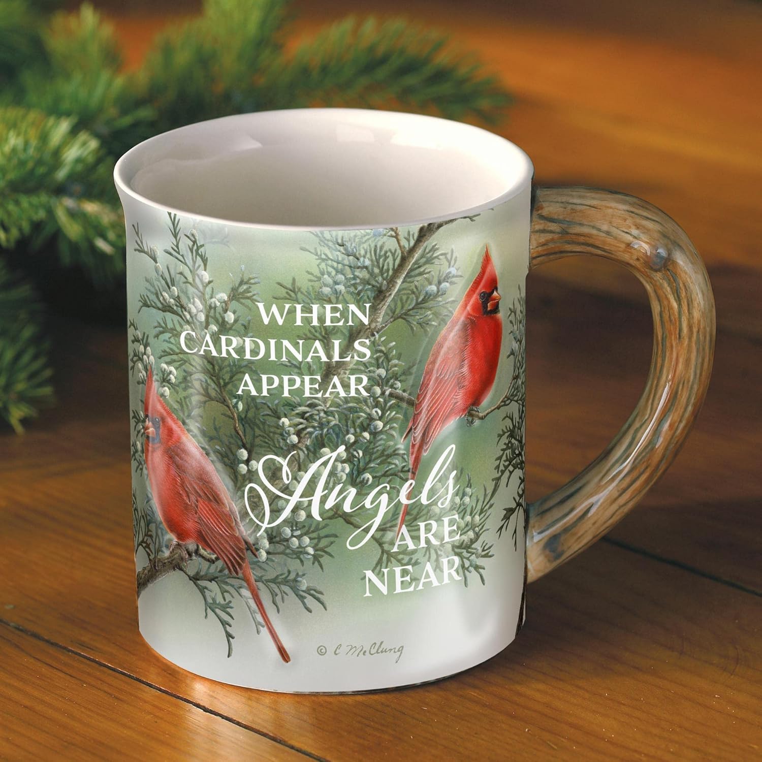 Wild Wings Angels are Near – Cardinals Sculpted Mug