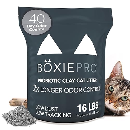 Boxie Probiotic Cat Litter, 40 Day Odor Control, Clumping Clay