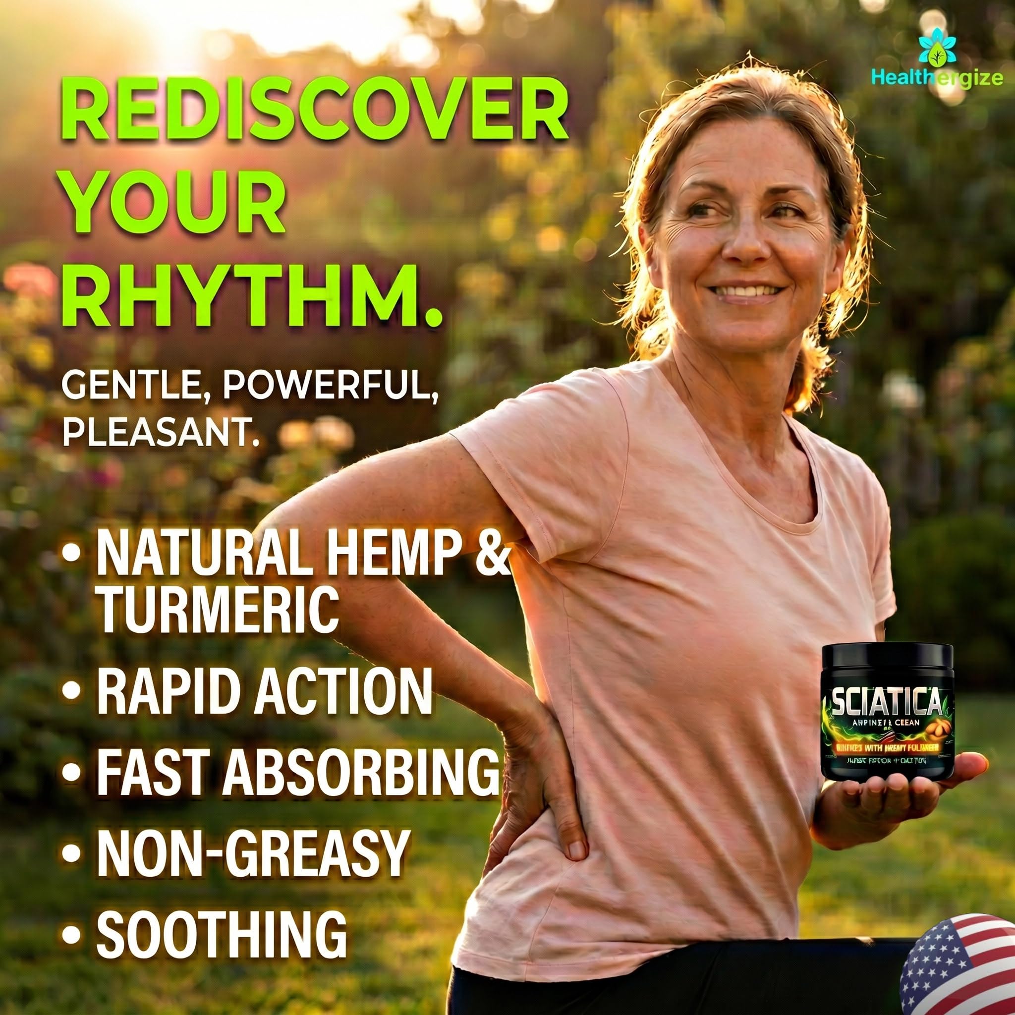 Sciatica Nerve Cream with Hemp Oil – Sciatic Nerve Comfort Cream for Lower Back, Hips & Legs – Soothing Aloe & Lavender – Menthol-Free, Non-Greasy, Fast Absorbing – Extra Large 5 oz, Made in USA — Amazon image 3