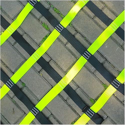 DREAMOSA Red ninja, obstáculos de escalada para patio trasero, juego de columpio, jungla, gimnasio, parque de juegos, red de juego resistente para