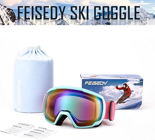 Miniatura 4 de FEISEDY Gafas OTG  Gafas de motocicletaesquímoto de nieve para hombres, mujeres y jóvenes  100% protección UV B2960