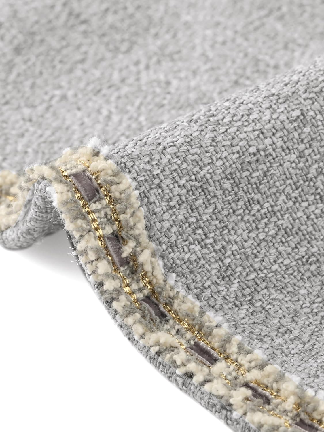 Allegra K Dressy Casual Tweed Jacket for Women's Elegant Double Breasted Long Sleeve Cropped Blazer - Image 5