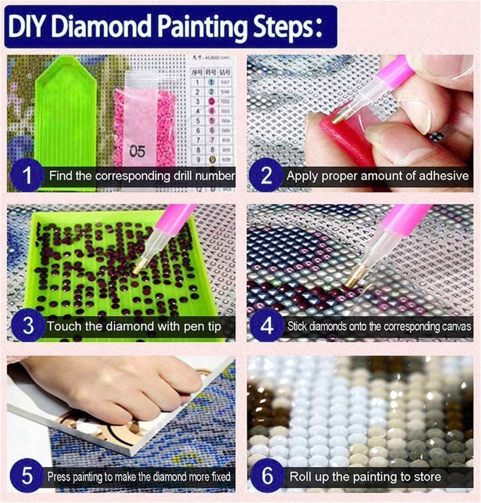 Trayosin Diamond Painting Tiere 5D Diamant Painting Bilder Erwachsene Groß xxl Diamant Malerei Tiger Kits mit Diamond Painting Zubehör Als Geschsenk Und Wanddekoration Zu Hause (150x60cm)