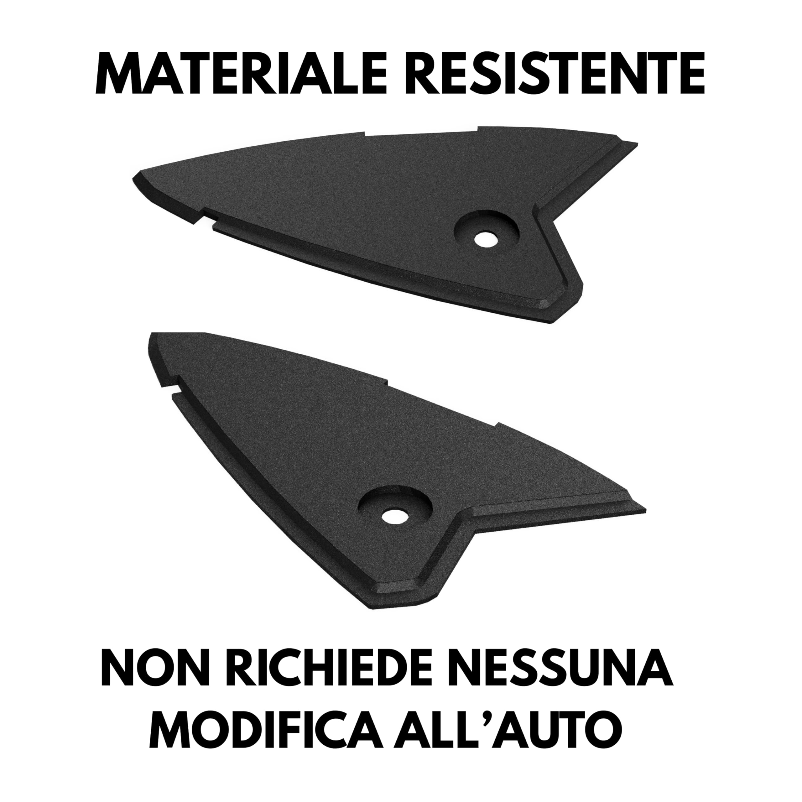 Tredify Parafanghi rinforzati Nero, Compatibili con Alfa Giulia 2016-2020, Protezione parasassi, Facili da installare